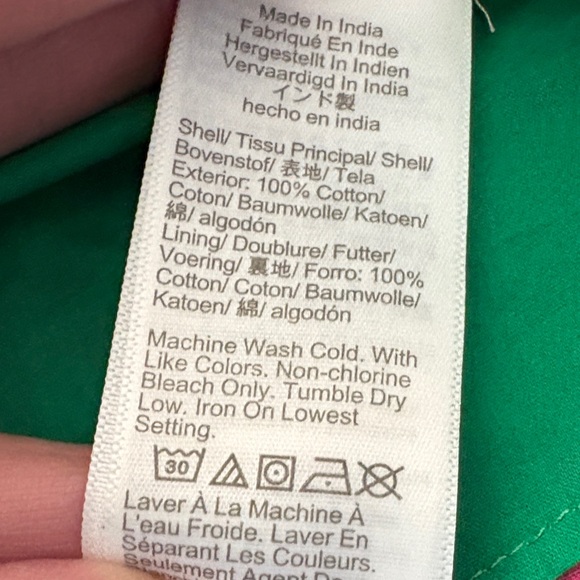 J. Crew Green Floral Midi Dress with Pink & White Flowers - Picture 10 of 13